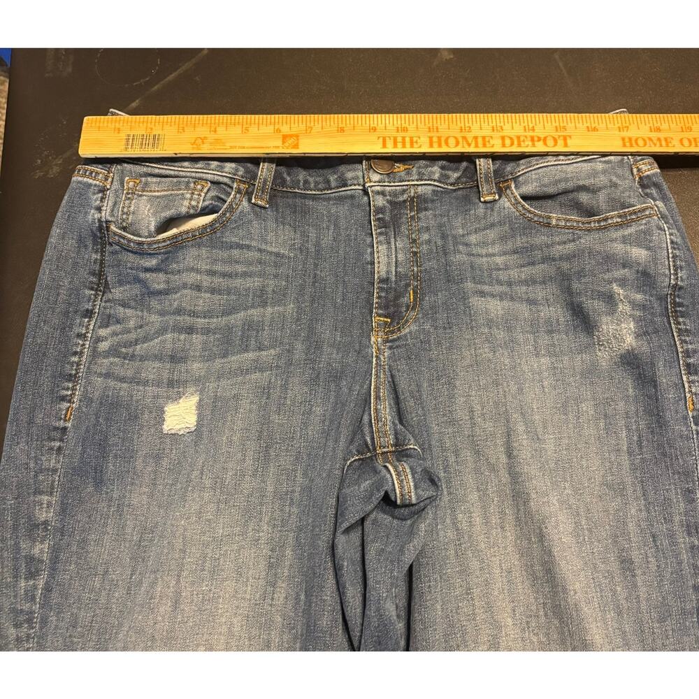 Lane Bryant Boyfriend Skinny Jeans Womens Sz 16 Distressed Medium Wash - Picture 4 of 6